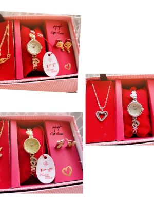 Watch + Jewelry Locket 3pcs set Price in Pakistan